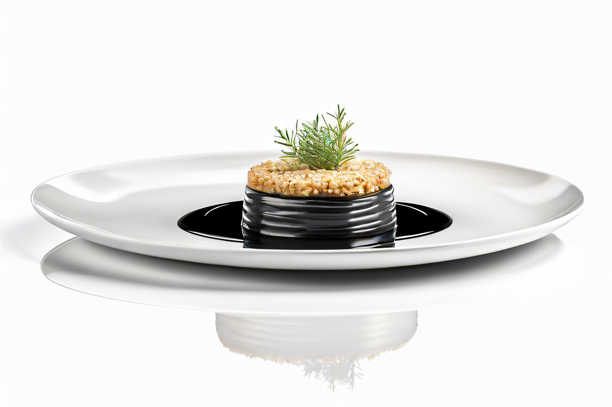Stół z elegancko podanym daniem i akcesoriami kuchennymi